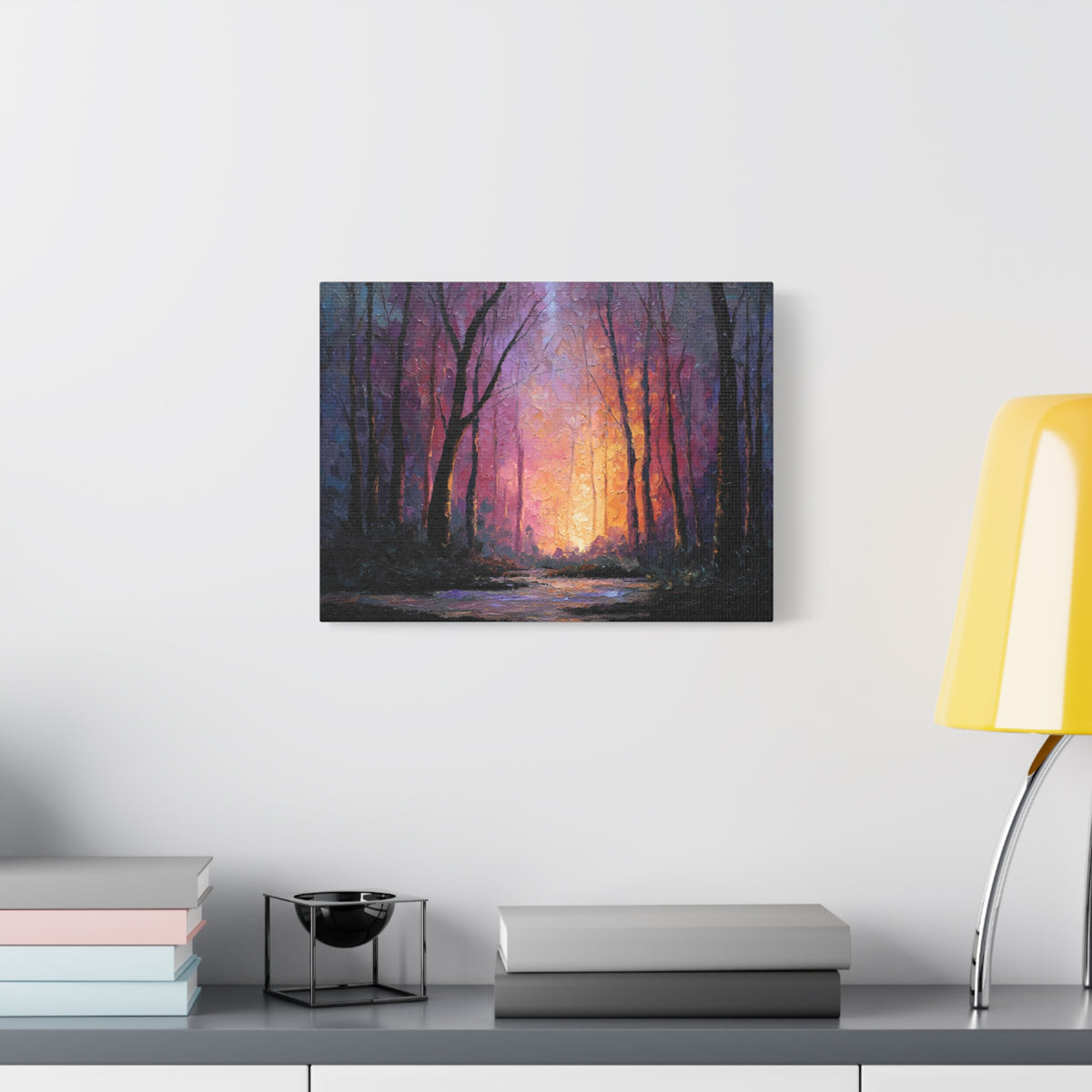 First Light - Textured Forest Wall Art
