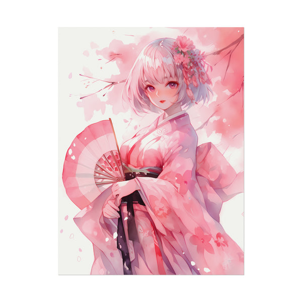 Blossom Festival - Watercolor Anime Poster