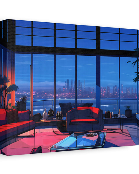 Diamond Nights - Retro Anime Canvas Print