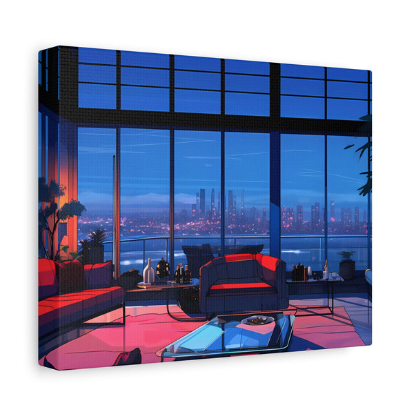 Diamond Nights - Retro Anime Canvas Print