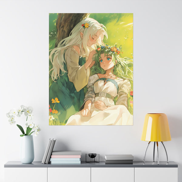 Flower Crown - Cute Anime Poster