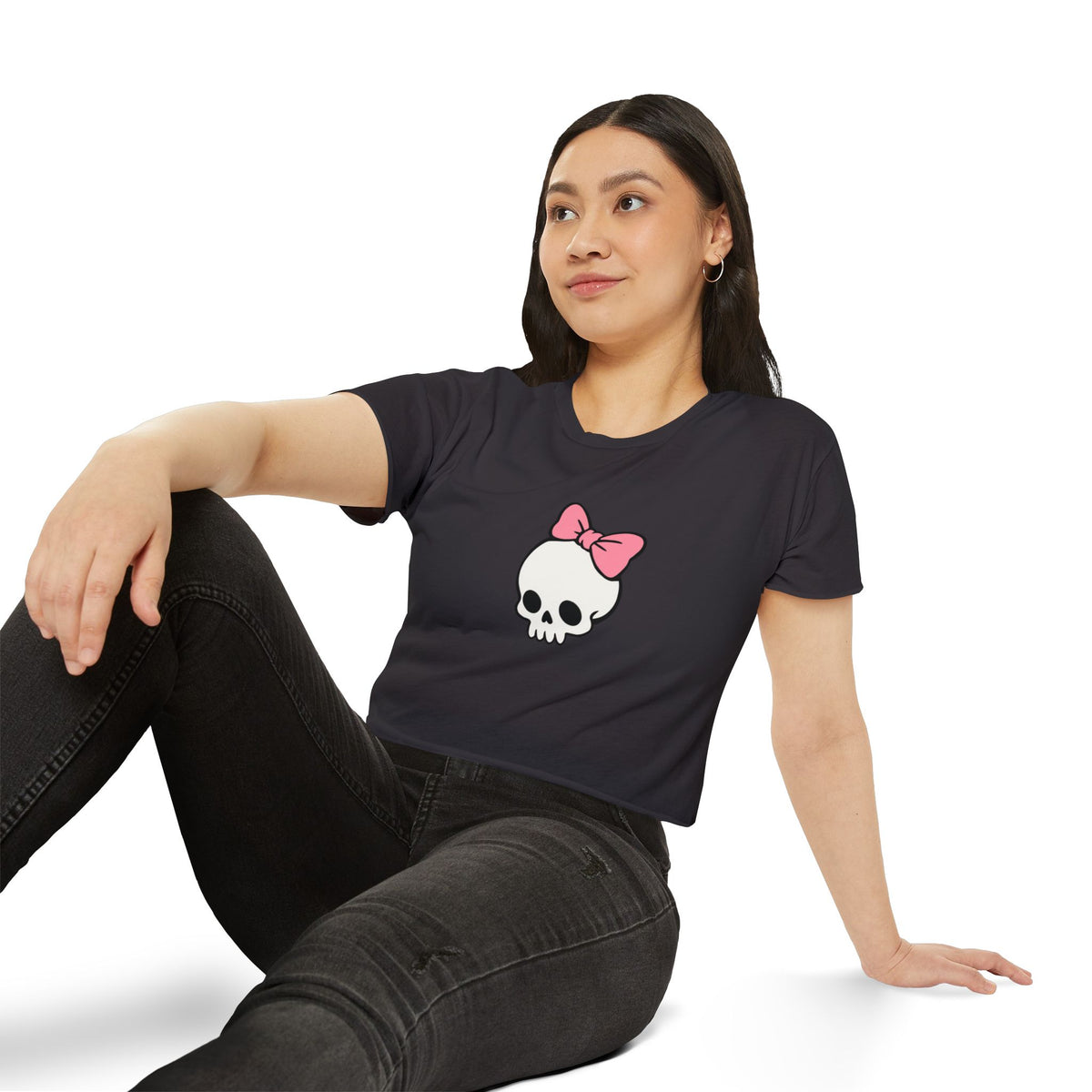 Literally Just a Skull - Pastel Goth Boxy Crop Tee