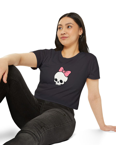 Literally Just a Skull - Pastel Goth Boxy Crop Tee