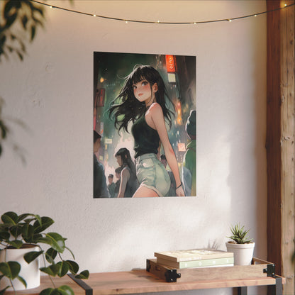 Big Dreams - Anime Girl Watercolor Poster