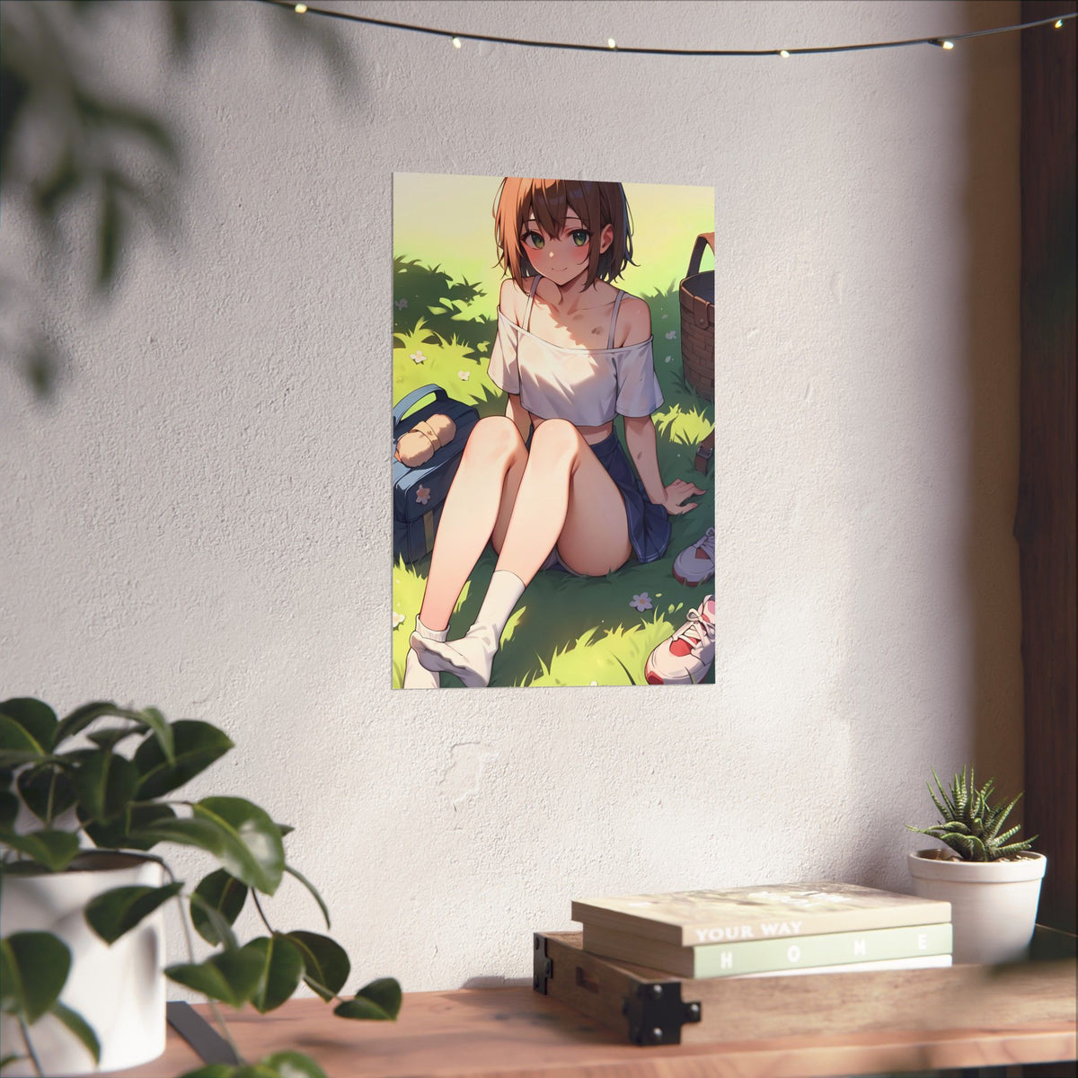 Picnic Lunch - Cute Anime Girl Poster