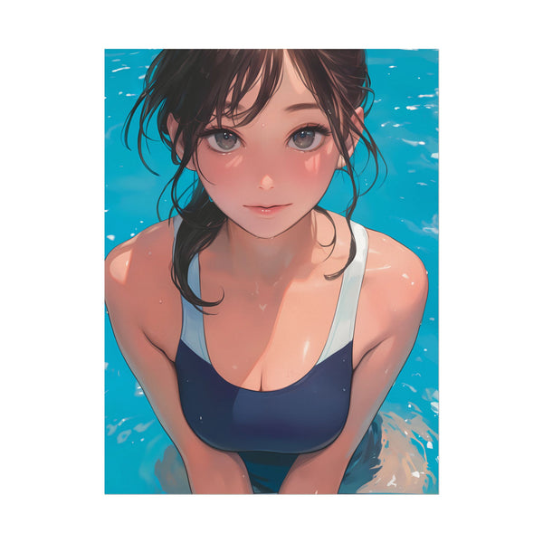 Swimming Lessons - Cute Anime Girl Poster