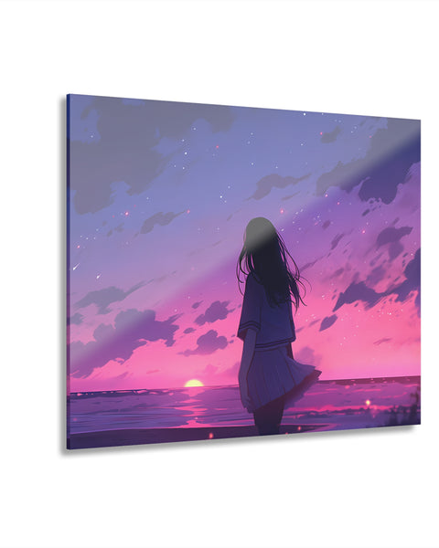 Before the Sun Sets - Anime Glass Painting