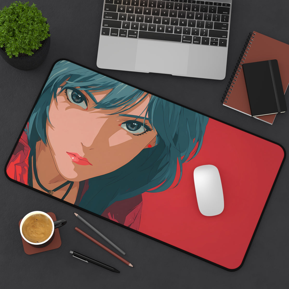 Crimson Story - Retro Anime Desk Mat