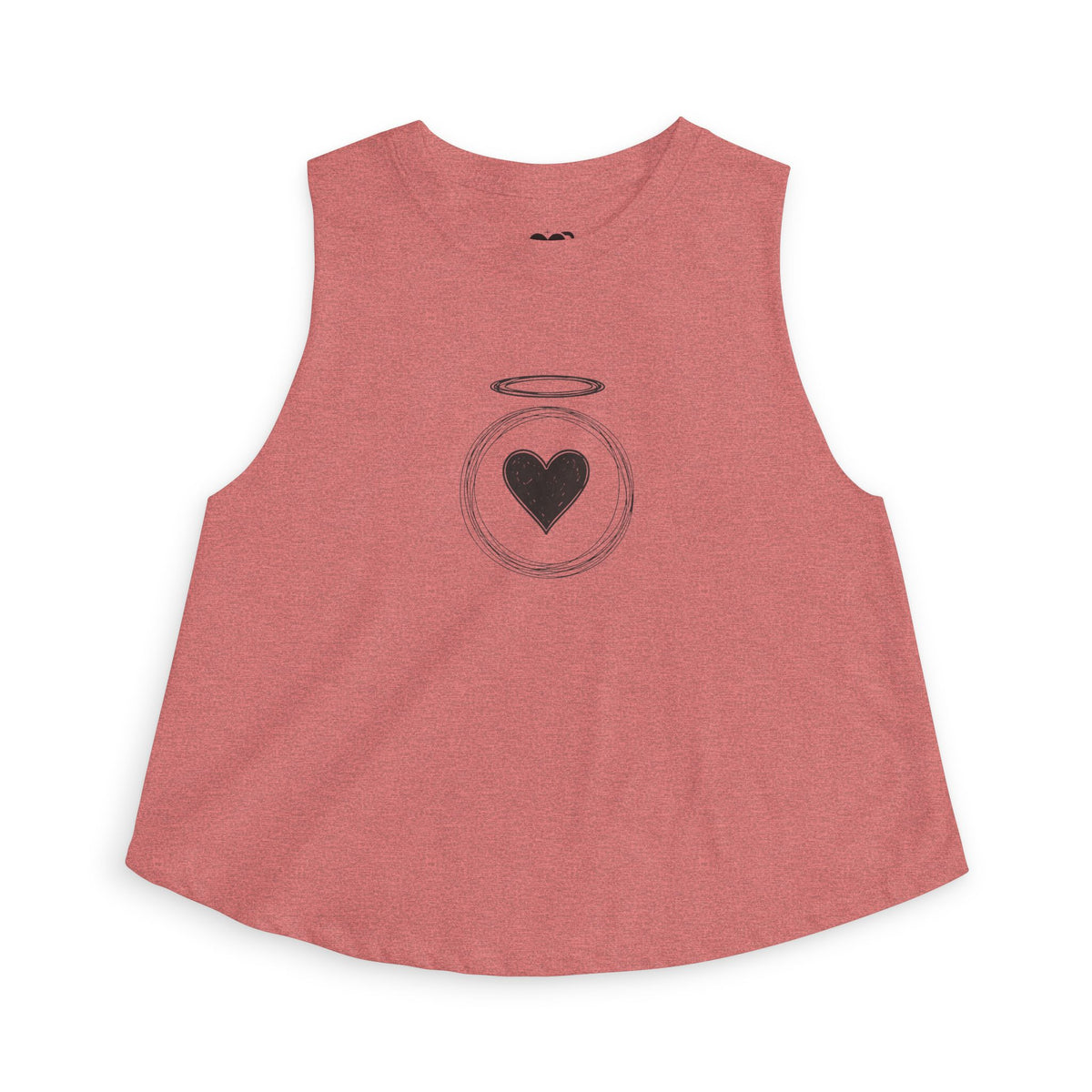 Heart of an Angel - Racerback Crop Tank Top