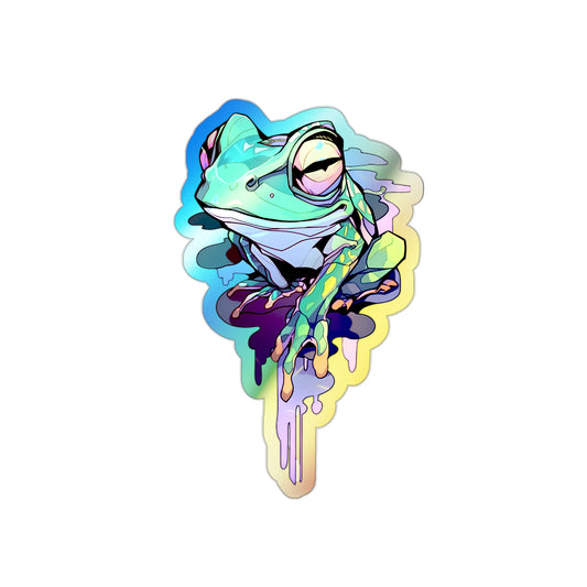 Sly Grin - Holographic Frog Sticker