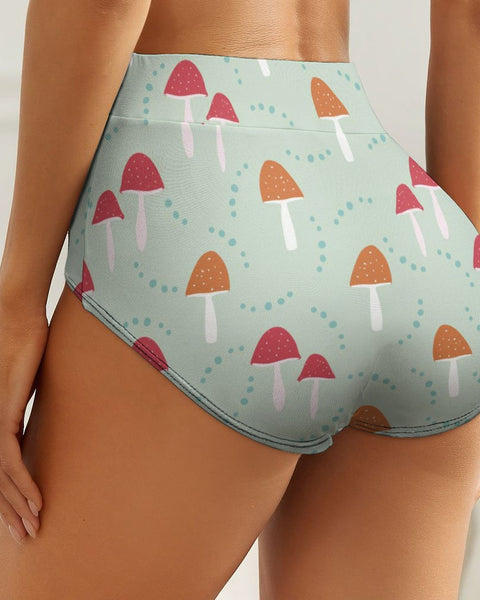 Mushroom Trail - Cute High Waist Panties