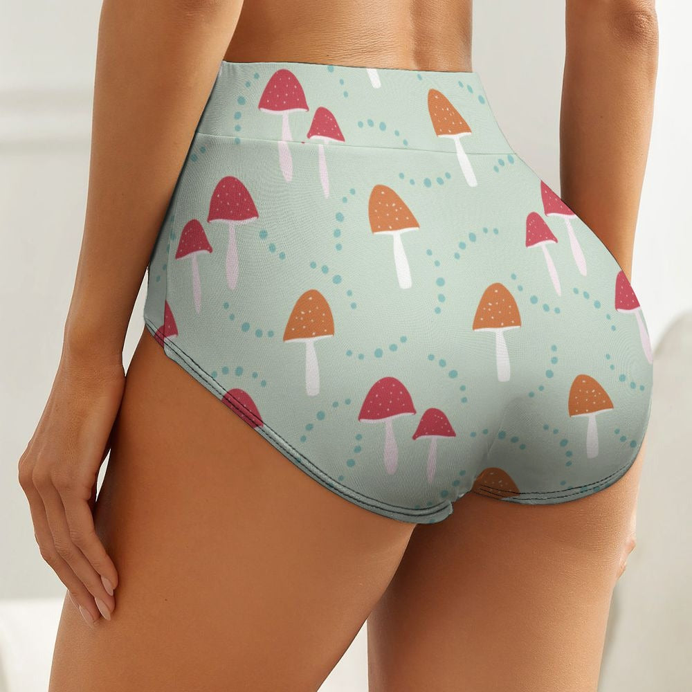 Mushroom Trail - Cute High Waist Panties