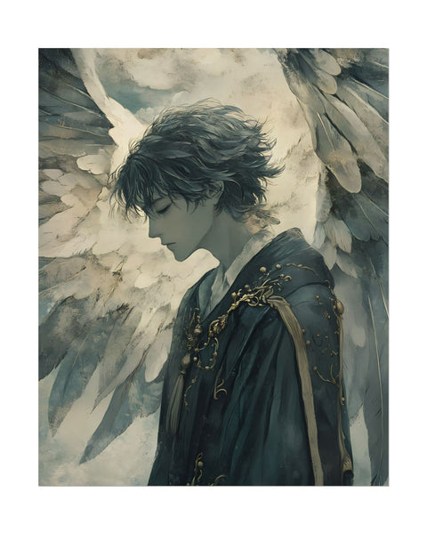 Weight of Destiny - Angel Watercolor Poster