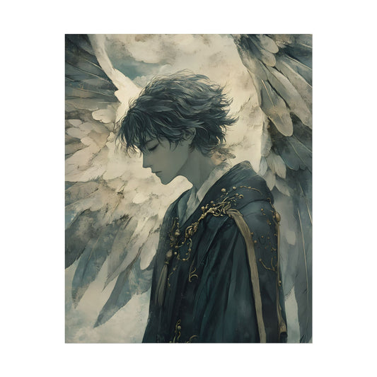 Weight of Destiny - Angel Watercolor Poster