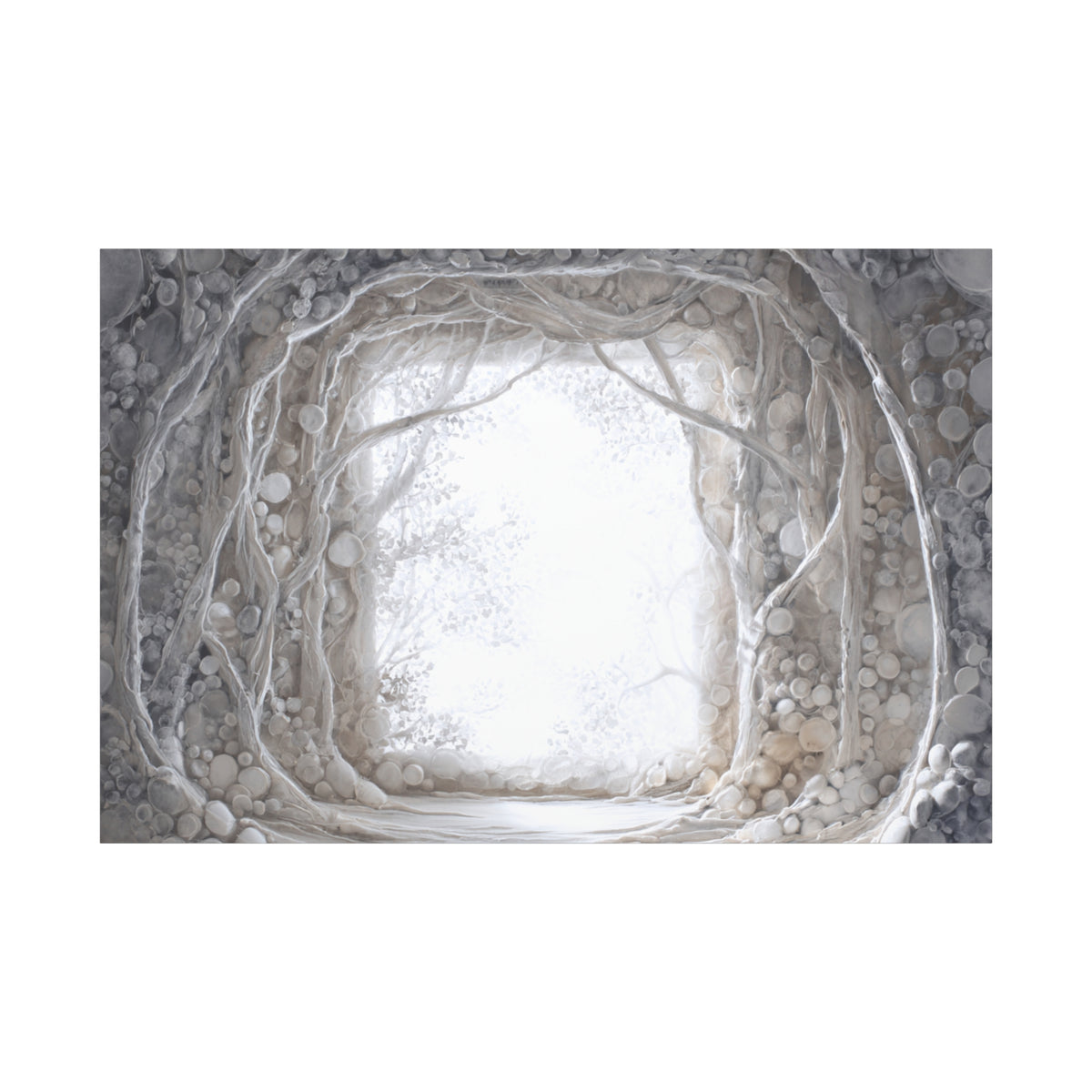Pearl Hall - Textured White Fantasy Wall Art
