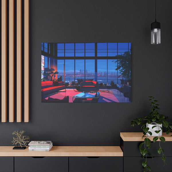 Diamond Nights - Retro Anime Canvas Print