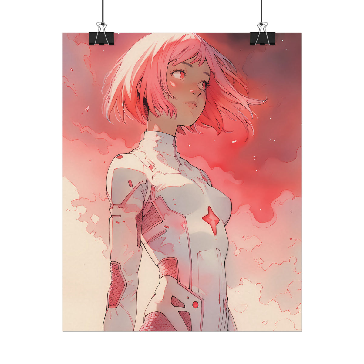 Hikari Child of Light - Anime Girl Watercolor Poster