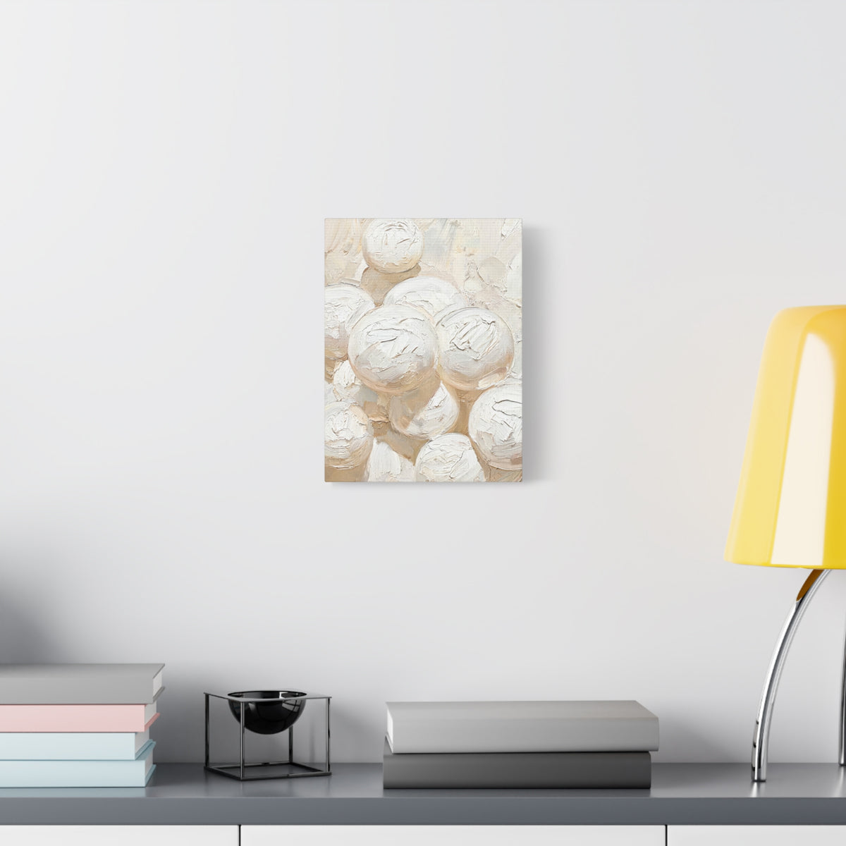 Silk Spheres - Abstract White Wall Art