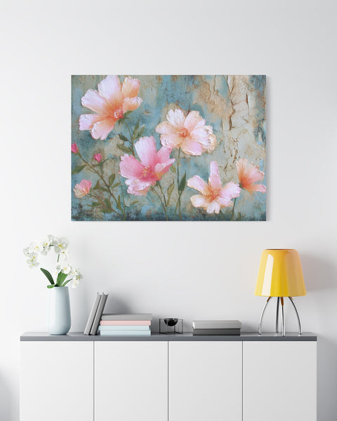 Delicate Blooming - Pink Flower Pastel Wall Art