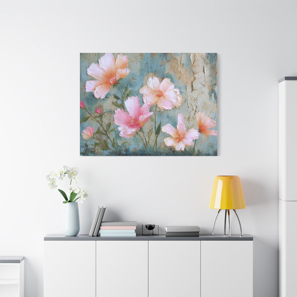 Delicate Blooming - Pink Flower Pastel Wall Art