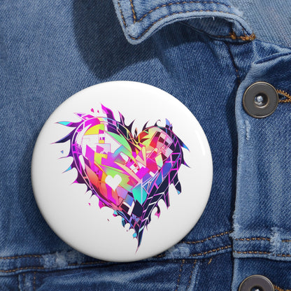 Crystal Heart Clan - Anime Button Pin