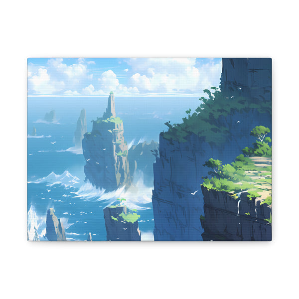 Sea Cliffs - Anime Canvas Print Fantasy Decor
