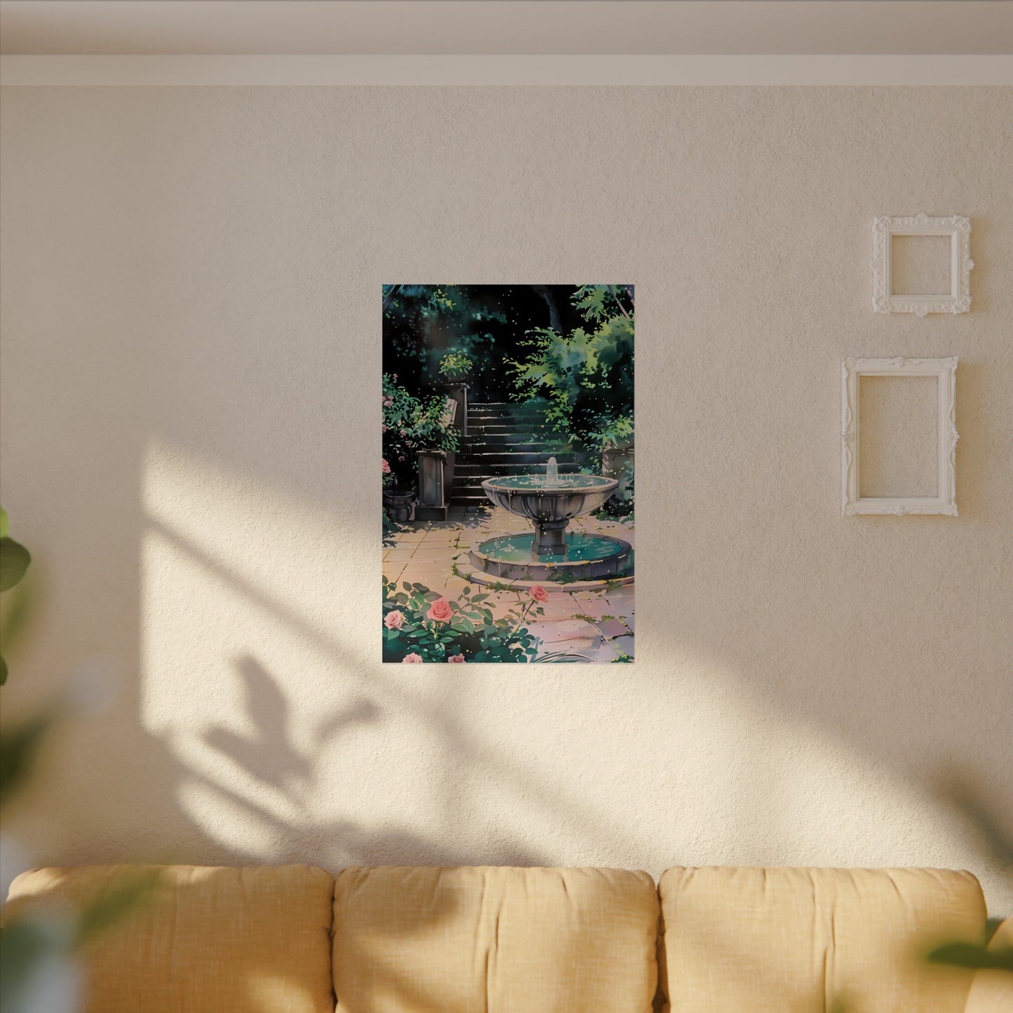 Healing Fountain - Anime Watercolor Poster