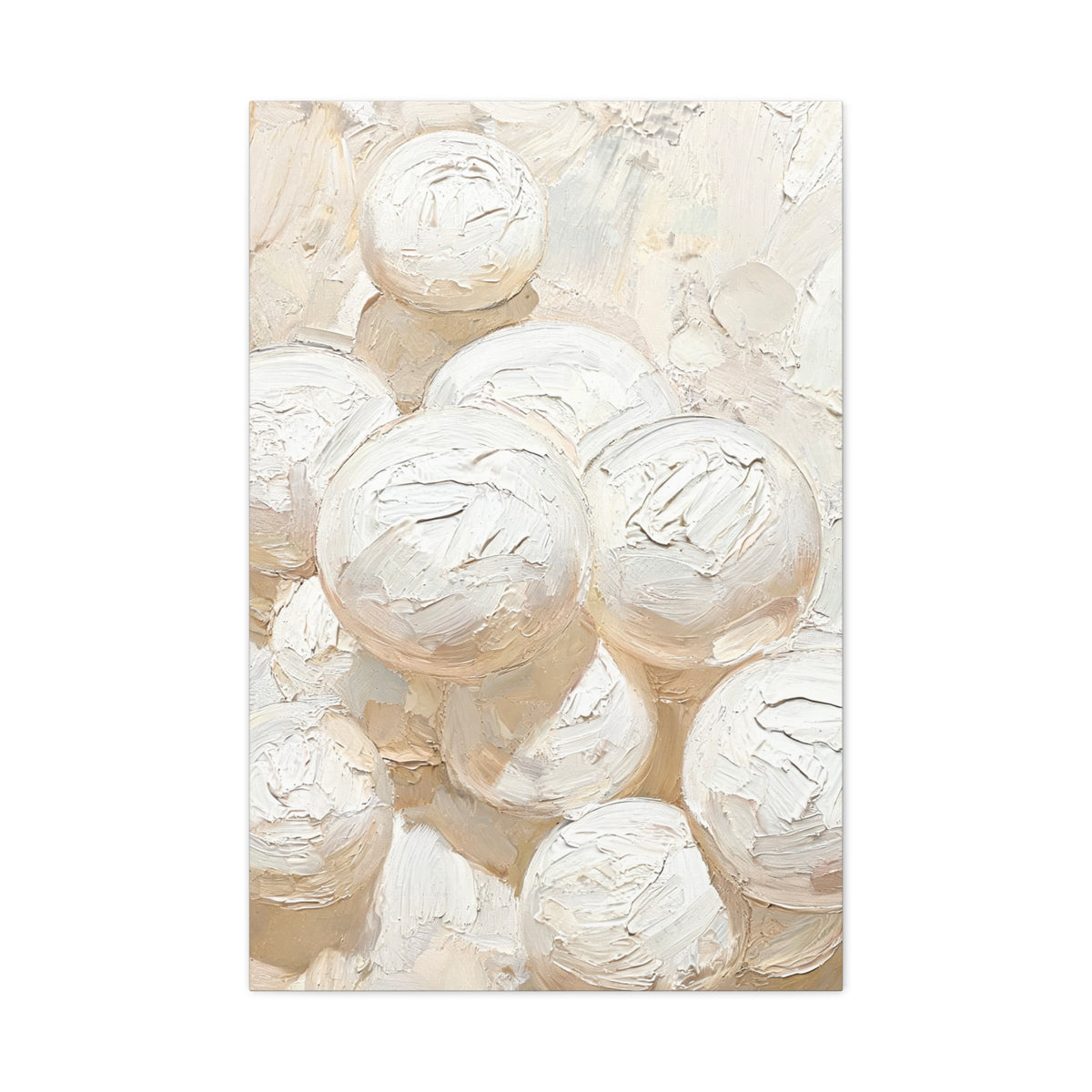 Silk Spheres - Abstract White Wall Art
