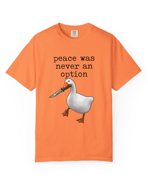 Peace Was Never An Option - Knife Goose Meme T-Shirt