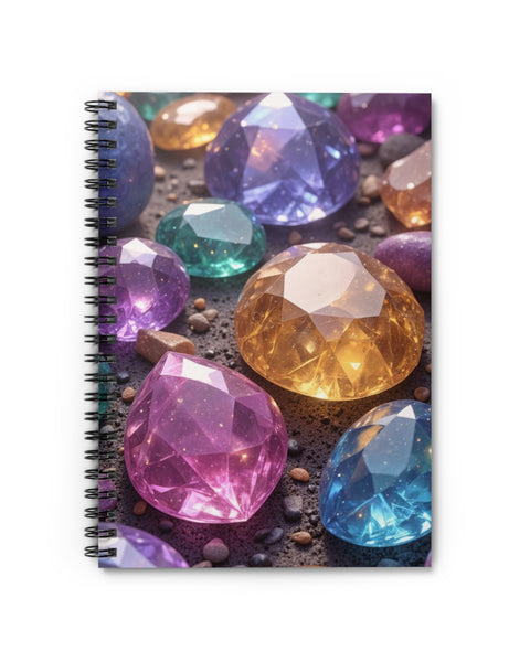 Gemstone Sparkle - 3D Art Spiral Notebook