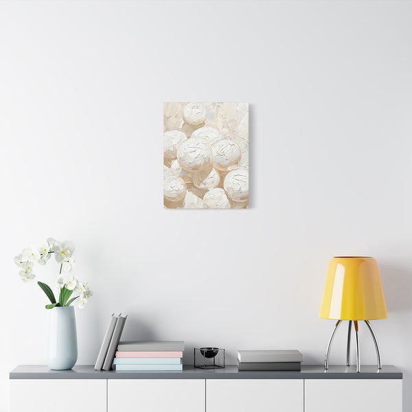 Silk Spheres - Abstract White Wall Art