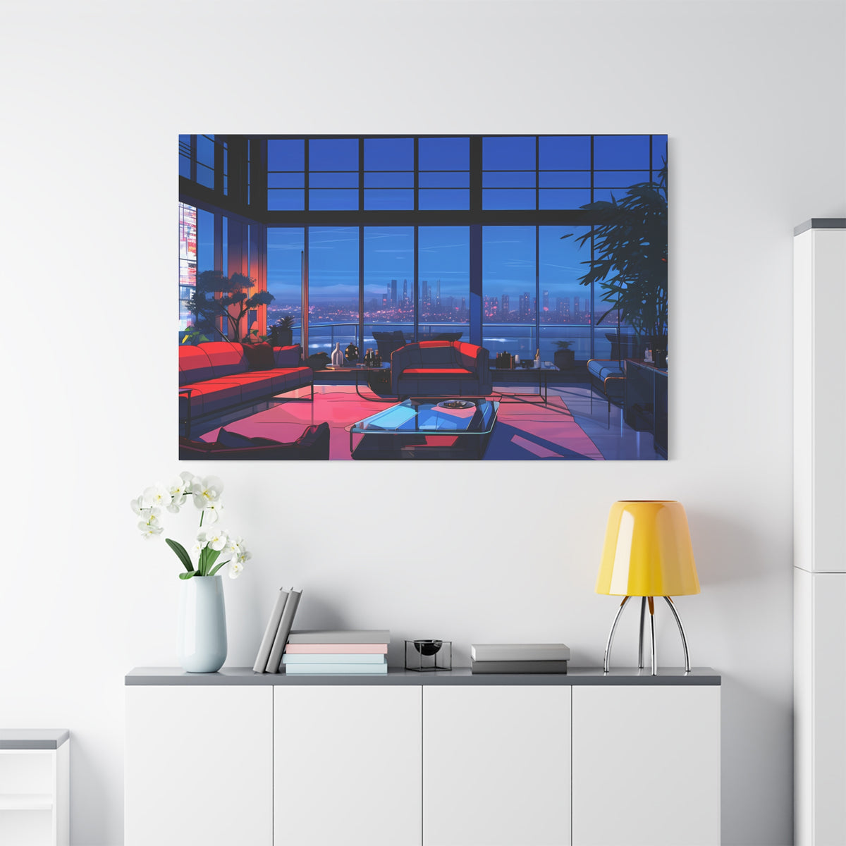 Diamond Nights - Retro Anime Canvas Print