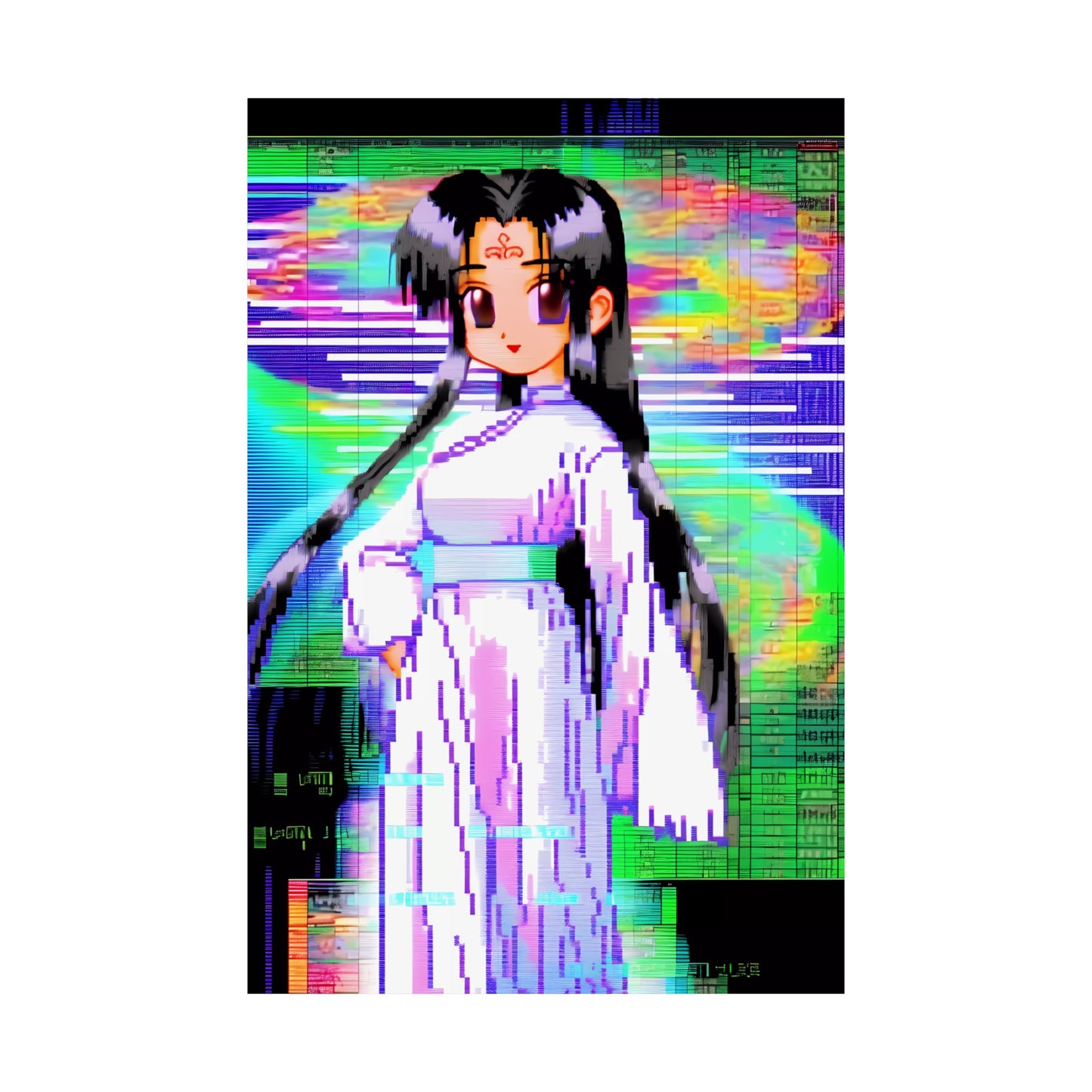 Harmony Disharmony - Pixel Anime Girl Poster