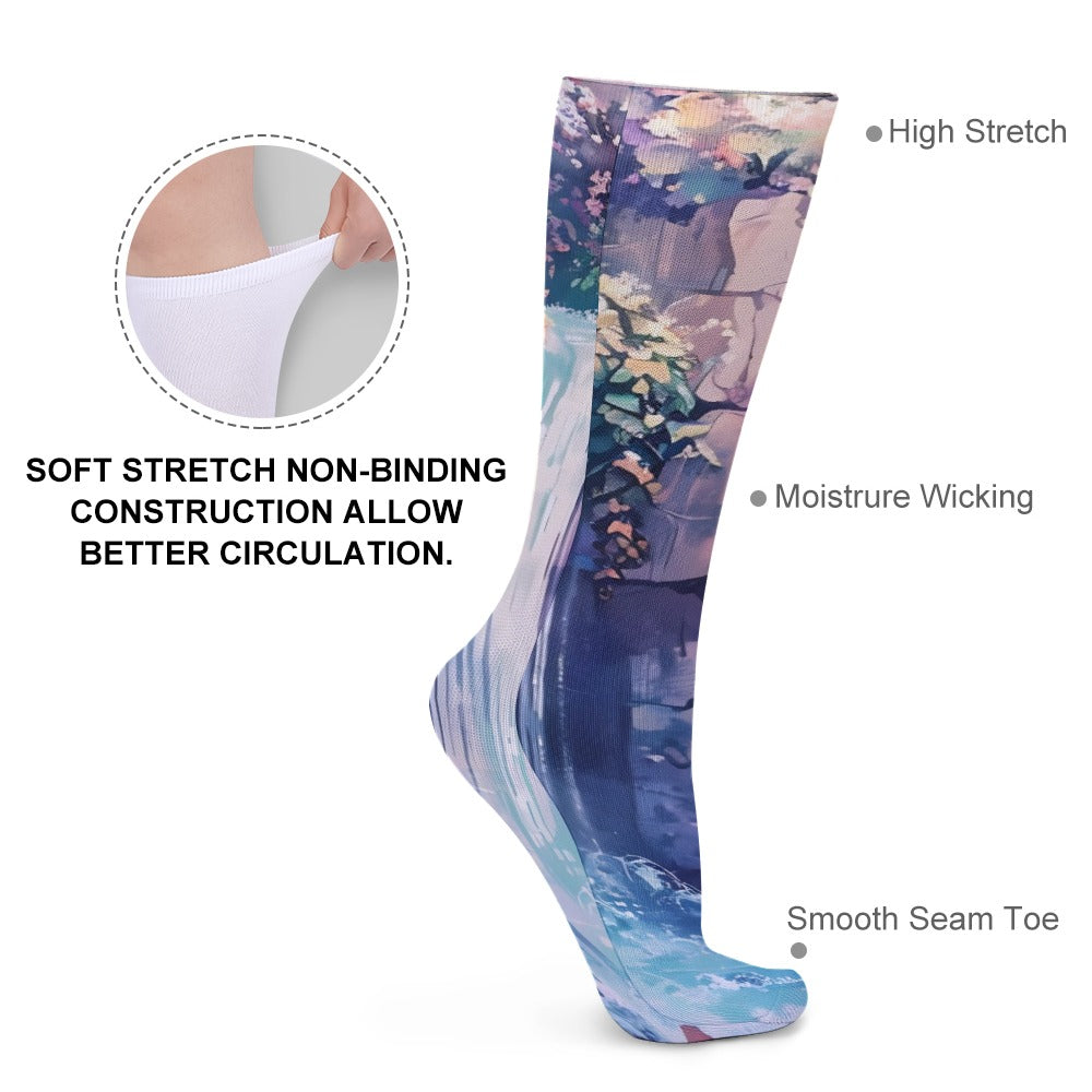 Waterfall Fantasy - Aesthetic Anime Socks