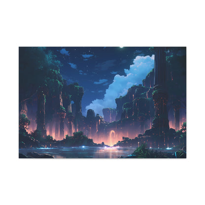 Night Magic - Anime Canvas Print