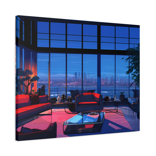 Diamond Nights - Retro Anime Canvas Print