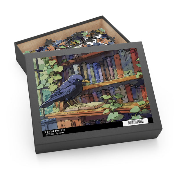Curious Student - Anime Crow Jigsaw Puzzle
