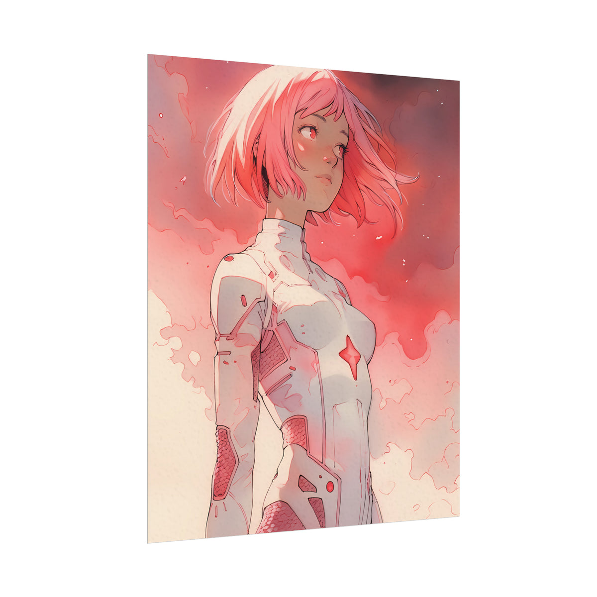 Hikari Child of Light - Anime Girl Watercolor Poster