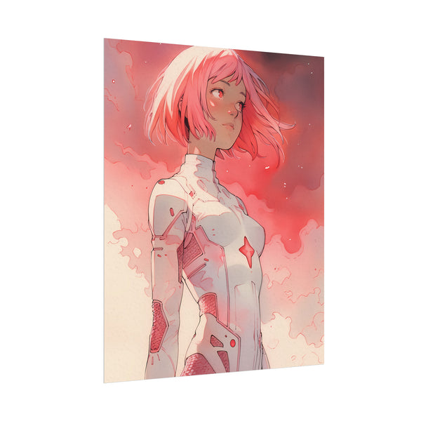 Hikari Child of Light - Anime Girl Watercolor Poster