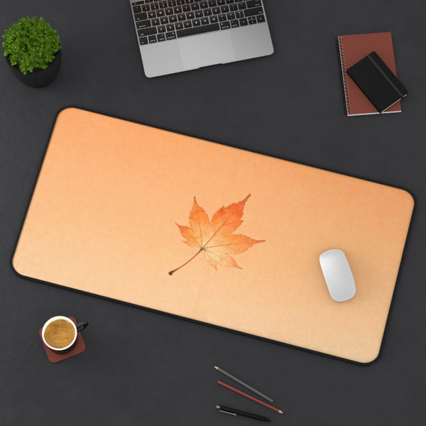 Single Autumn Leaf - Japanese Desk Mat