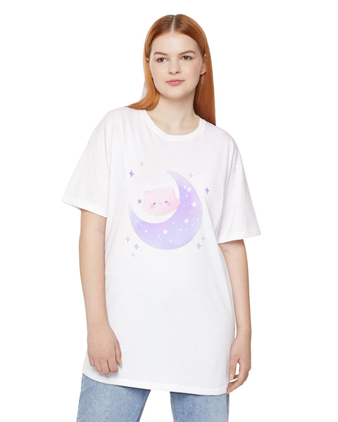 Kitty Moon - Cute Oversized Sleep Shirt