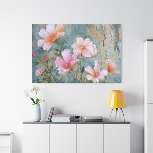 Delicate Blooming - Pink Flower Pastel Wall Art