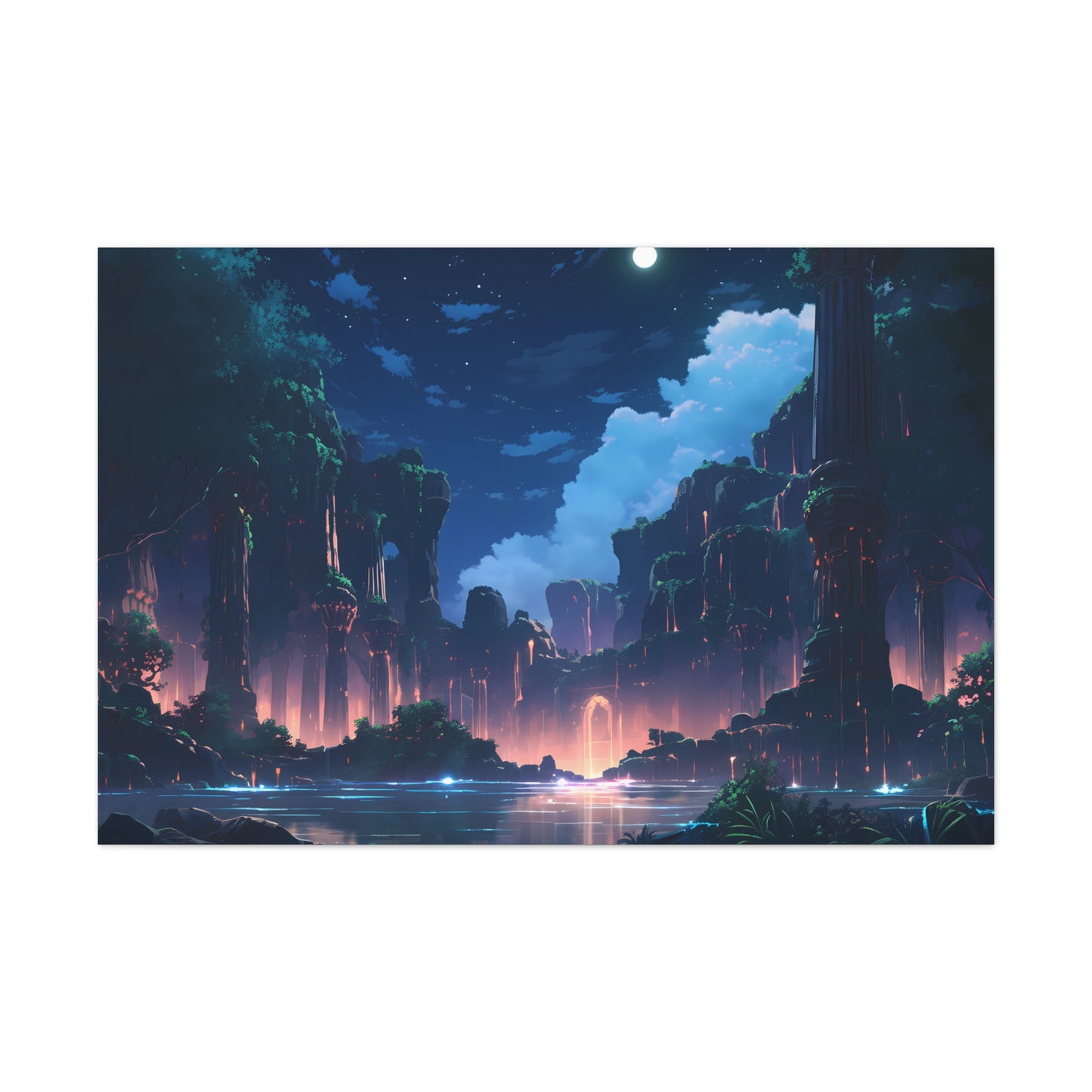 Night Magic - Anime Canvas Print