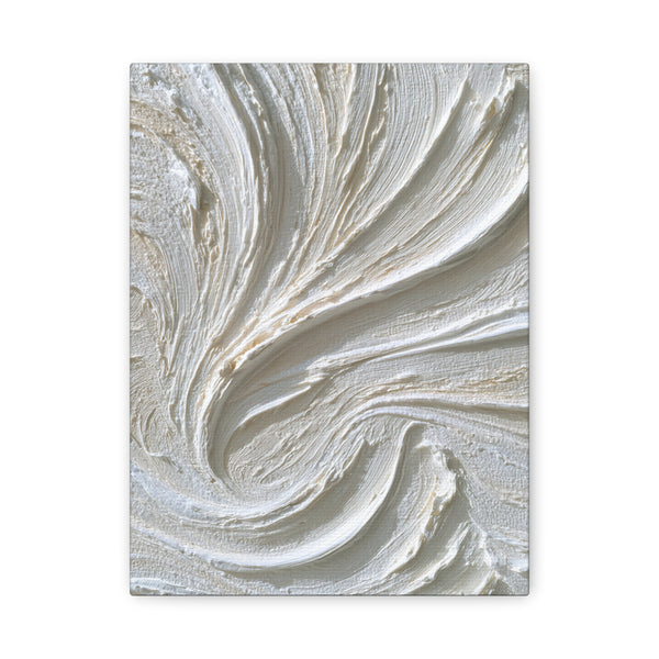 Whipped Waves - Abstract Textured White Wall Art