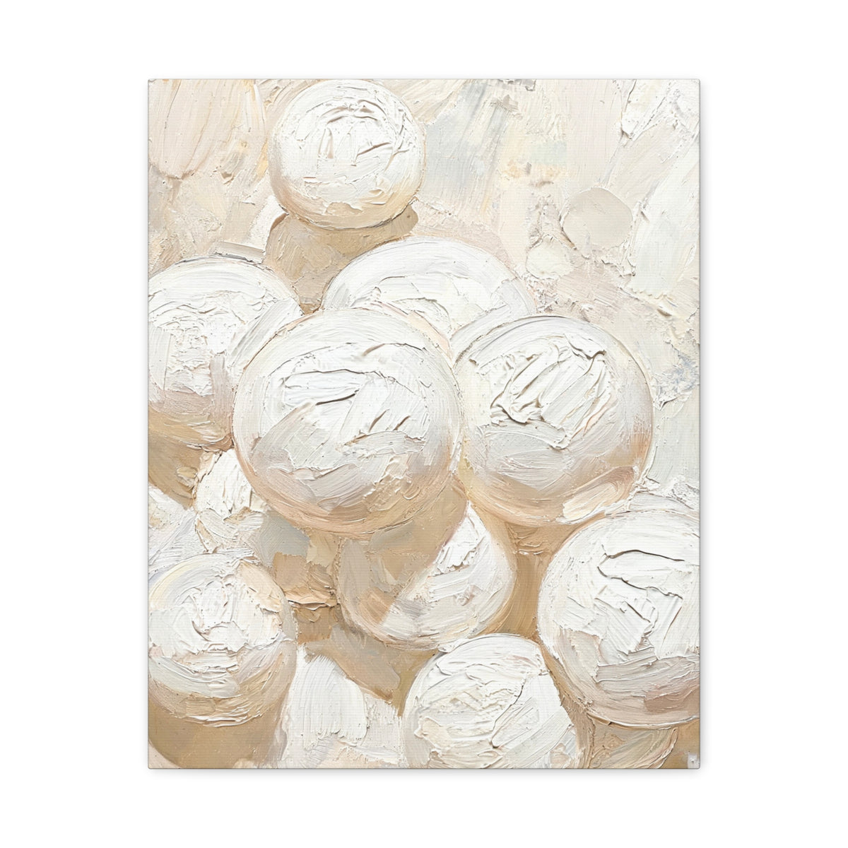 Silk Spheres - Abstract White Wall Art
