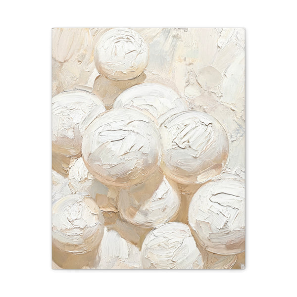 Silk Spheres - Abstract White Wall Art