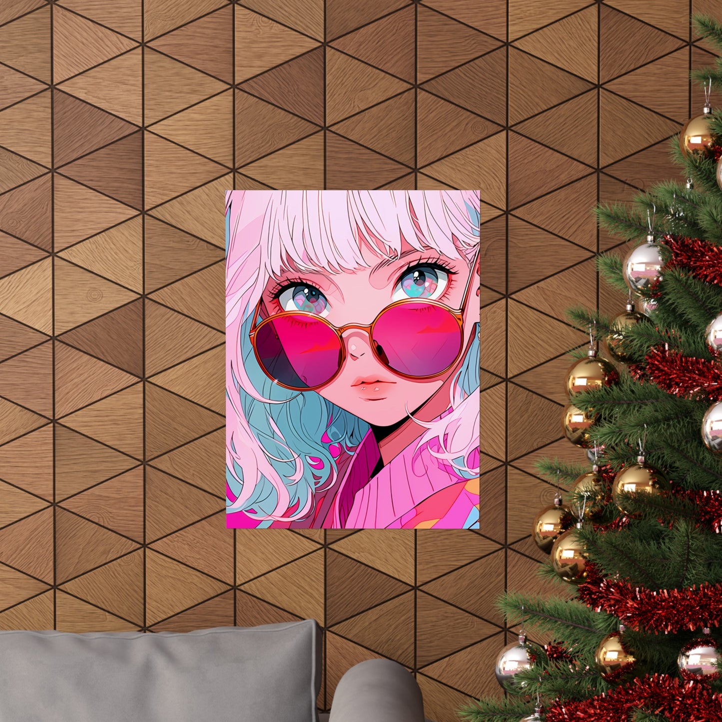 Rose Colored Sunglasses - Retro Anime Poster