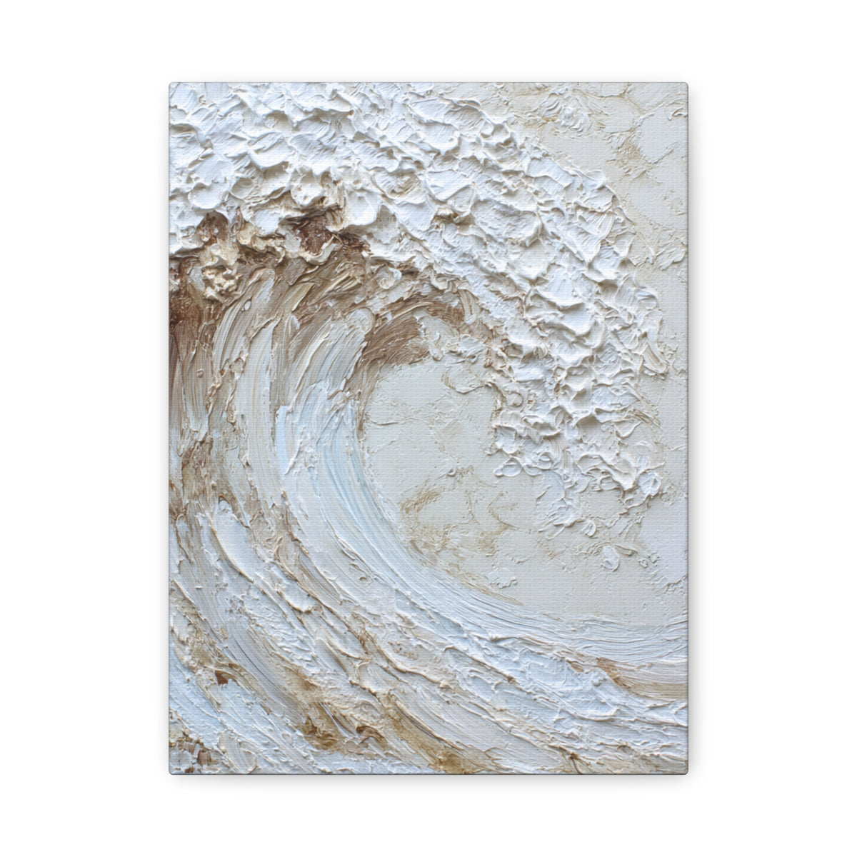 Wave Crest - Textured White Wall Art