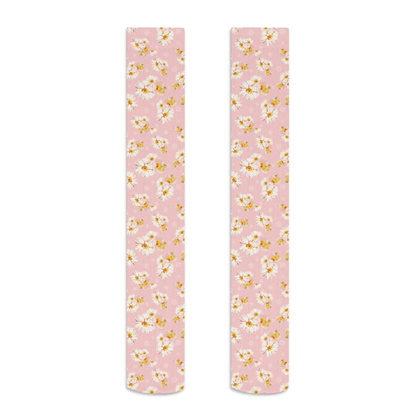 Pastel Garden - Floral Thigh High Socks