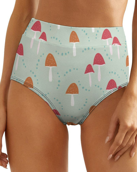 Mushroom Trail - Cute High Waist Panties